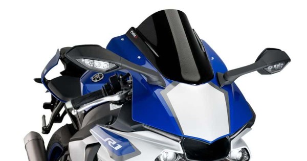 Puig プーチ　レーシングスクリーン　yzf-r1 2CR 2015 Puig Z-Racing Windscreen - 2015-2019 Yamaha YZF-R1 / R1M / R1S - 7648*
